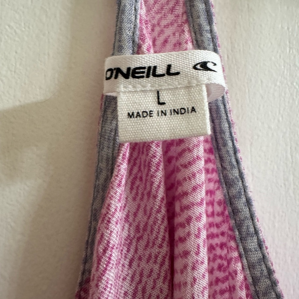 O'Neill Pink & Light Blue Patchwork Spaghetti Str… - image 4